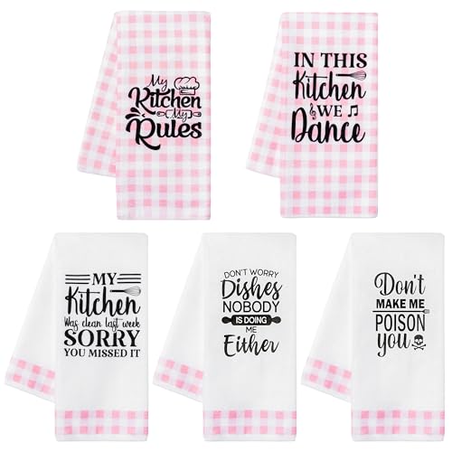 R HORSE Religious Christian Kitchen Dish Towel - Christian Dishcloth Absorbent Dish Tea Towel Bible Verse Scripture Kitchen Towel Bar Hand Dishcloth Christian Gifts for Women Men Housewarming Decor