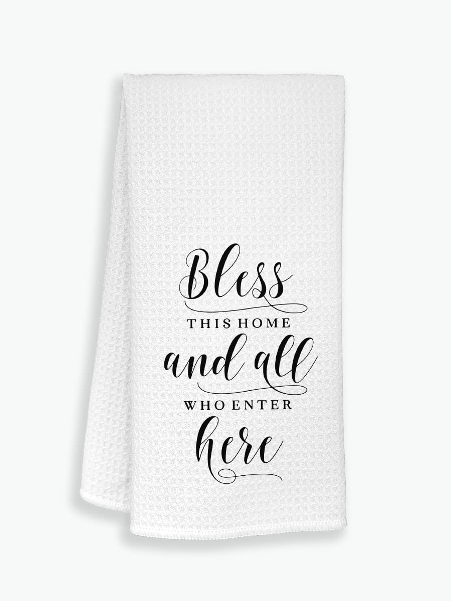 Christian Bible Verse Scripture Kitchen Towels Dishcloths Decorative Set of 2, Baptism Towel Biblical Gifts for Women, Christian Dish Tea Hand Towels for Kitchen Bathroom