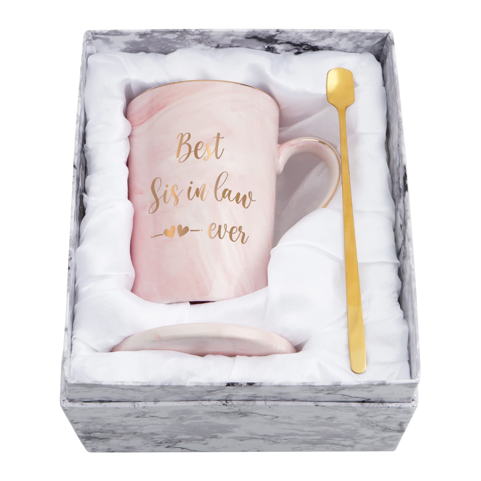 Cabtnca Sister In Law Mothers Day Gifts, Best Sister In Law Ever Coffee Mug, Sister In Law Gifts, Mothers Day Christmas Gifts for Sister In Law from Sister, Sister In Law Birthday Gifts, 14Oz