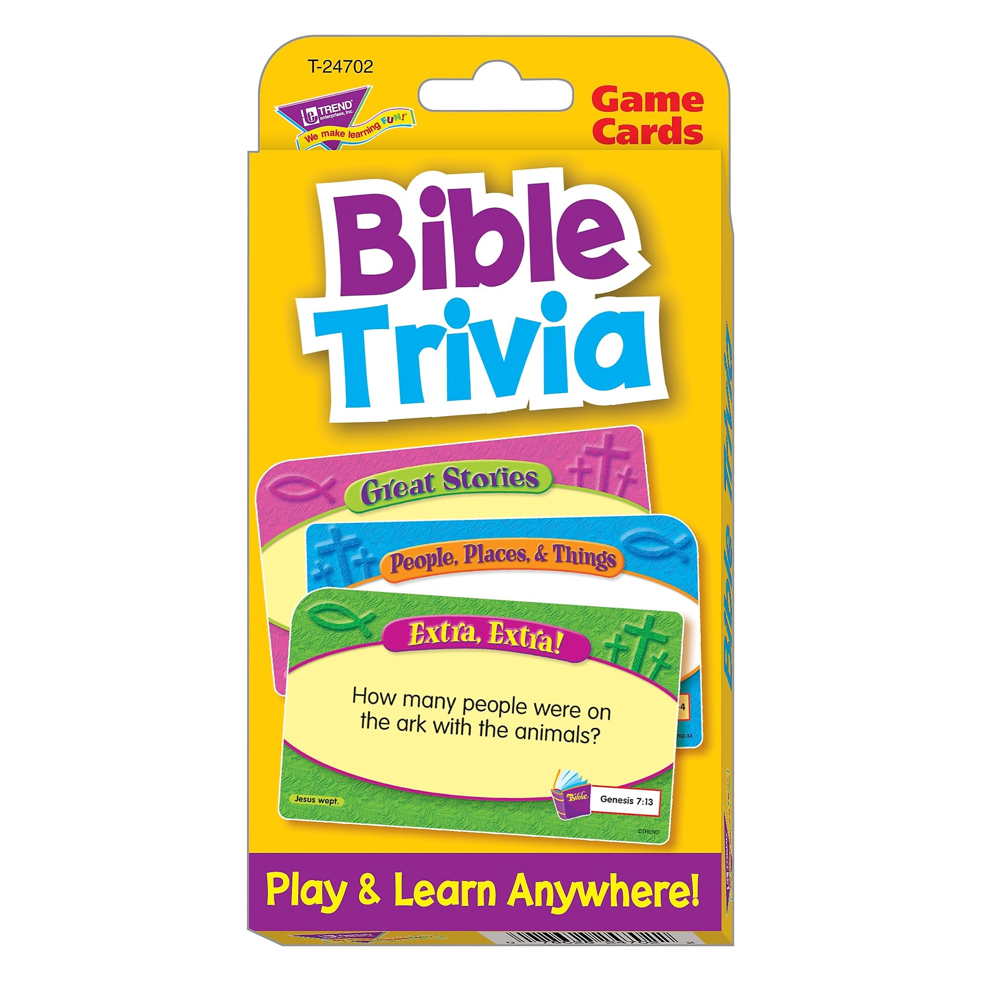 Trend Enterprises Bible Trivia Flash Cards