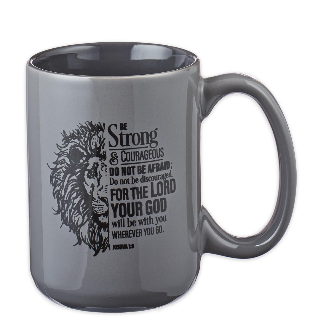 Christian Art Gifts Large Ceramic Coffee & Tea Mug for Men: Man of God Bible Verse, Black, 14 oz.