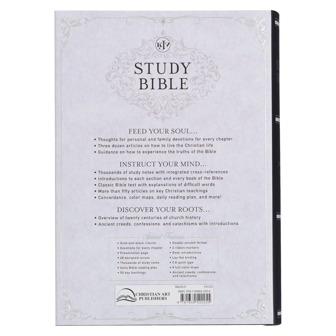 KJV Study Bible, Standard King James Version Holy Bible, Faux Leather Black Hardcover (KJV Standard Study Editions)