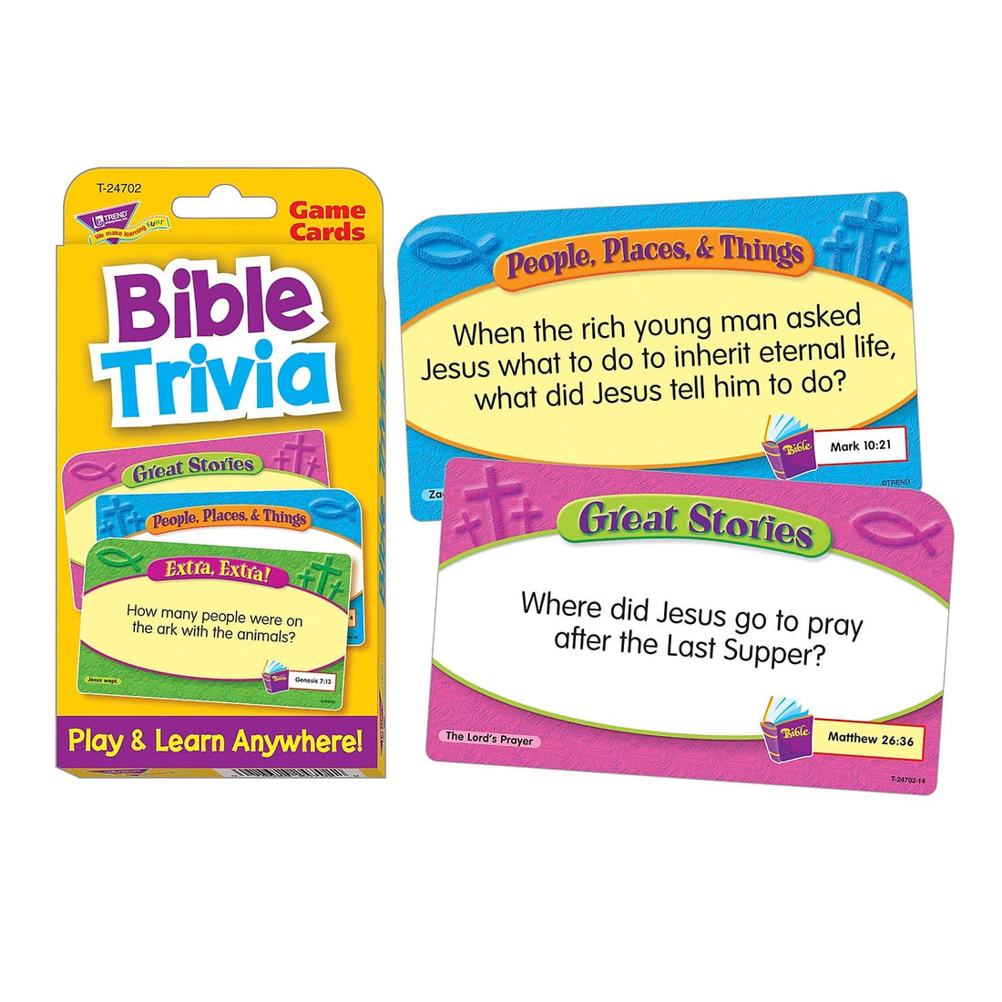 Trend Enterprises Bible Trivia Flash Cards