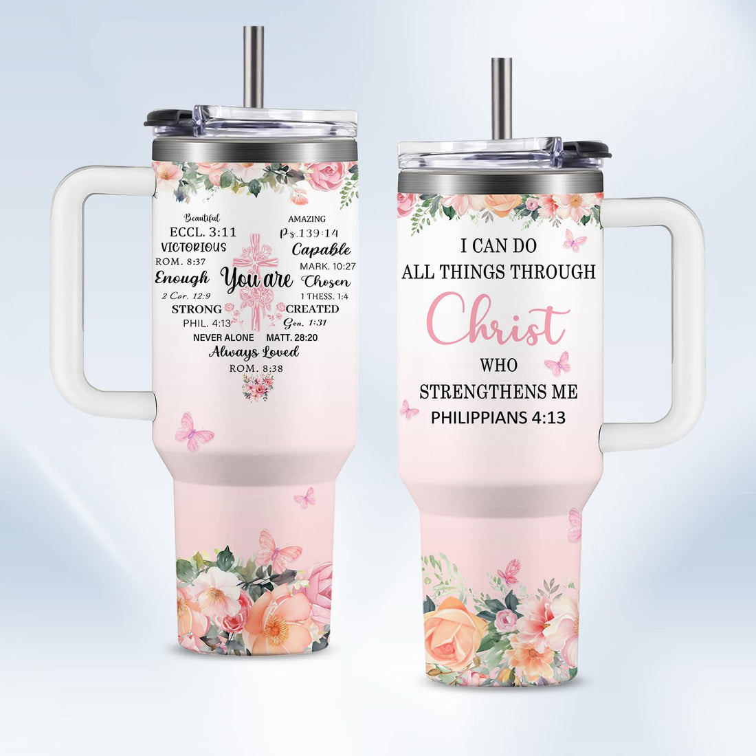 Christian Gifts for Women Coffee Tumbler 40Oz - I Am A Child of God Gifts Travel Cups, Inspirational Religious Birthday Gifts, Baptism Confirmation Gifts, Catholic Spiritual Faith Bible Verse Gifts