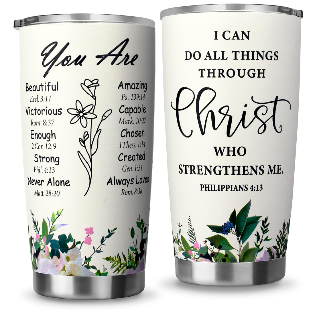 Christian Gifts for Women-Stainless Steel 20oz Tumbler Religious Gifts for Women- Christian Faith Jesus God Bible Verse Gifts